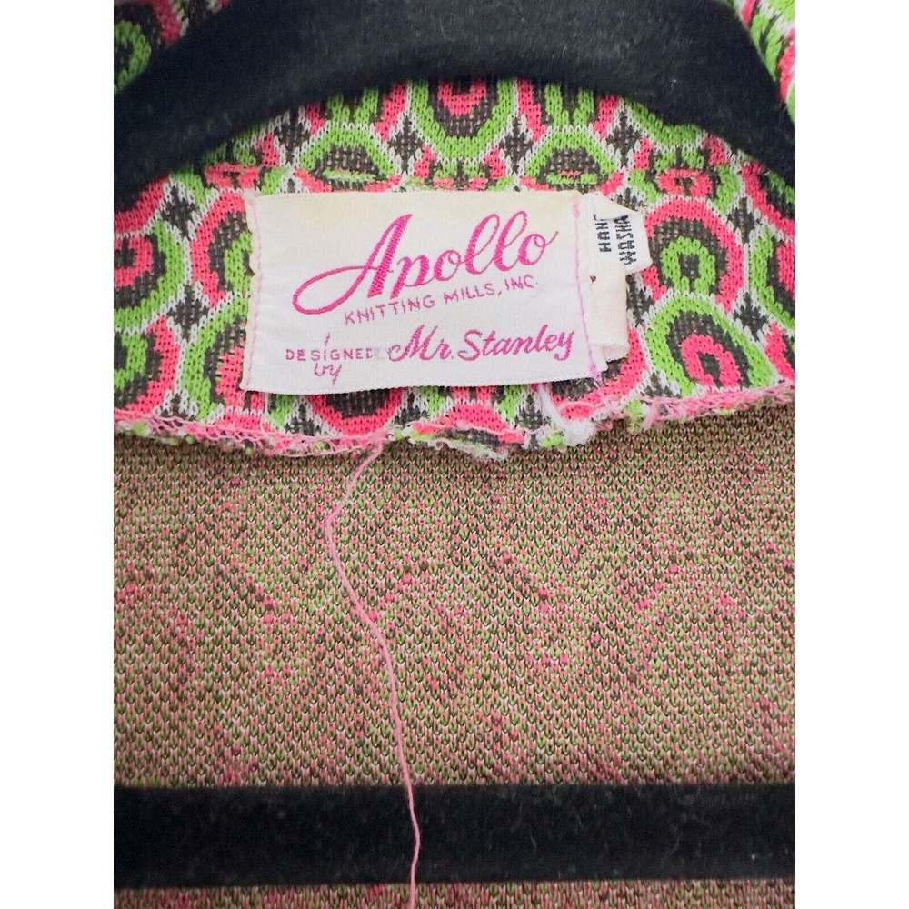 Vintage Apollo Knitting Mills Blazer 14 Multicolored Geometric Button Union Made - Picture 8 of 11